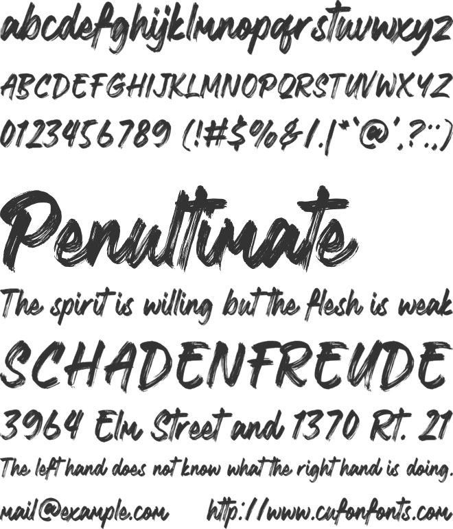 Punches font preview