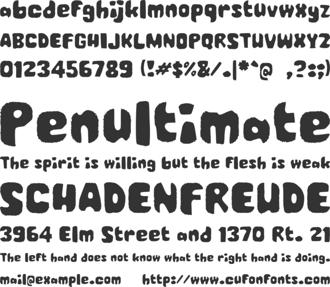 n Nunjak font preview