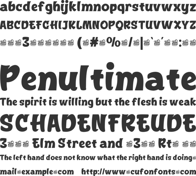 BLASCER personal font preview