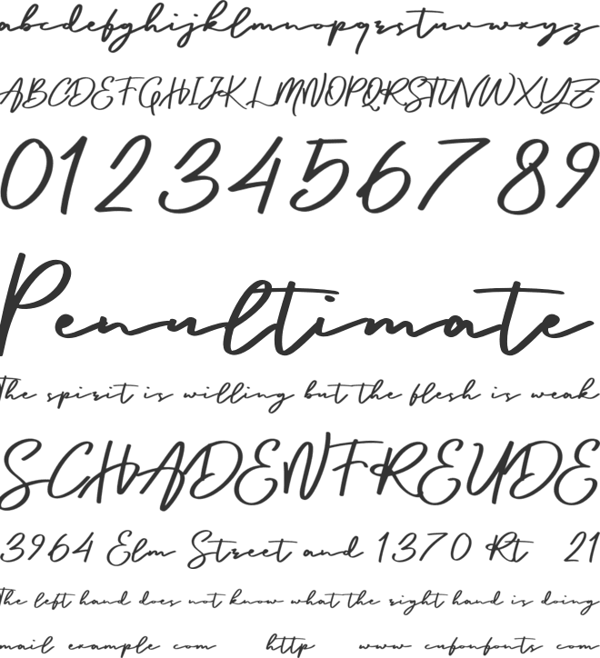 Enzakiel Personal Use font preview