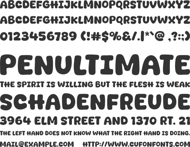 Clean Cafe font preview