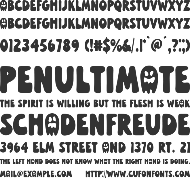 Haunted Sunday font preview