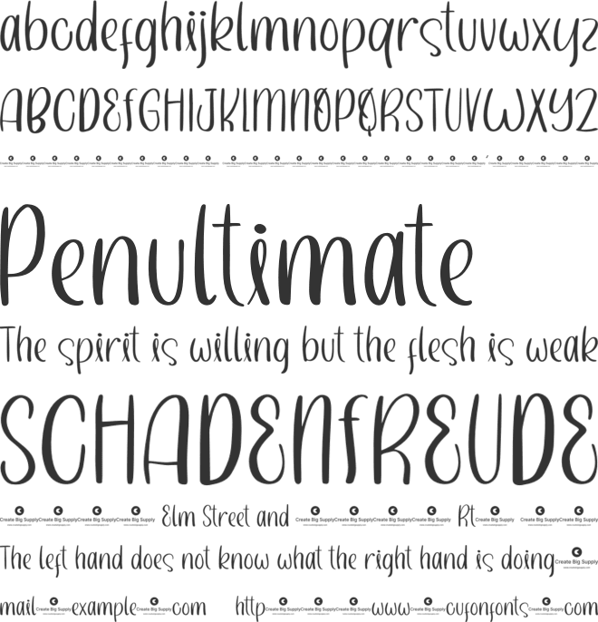 Blessed Love font preview