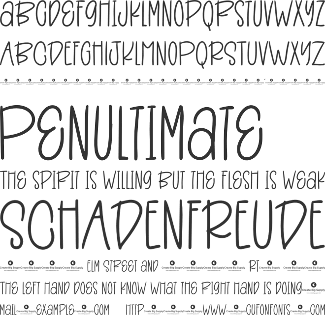 Ambitious font preview