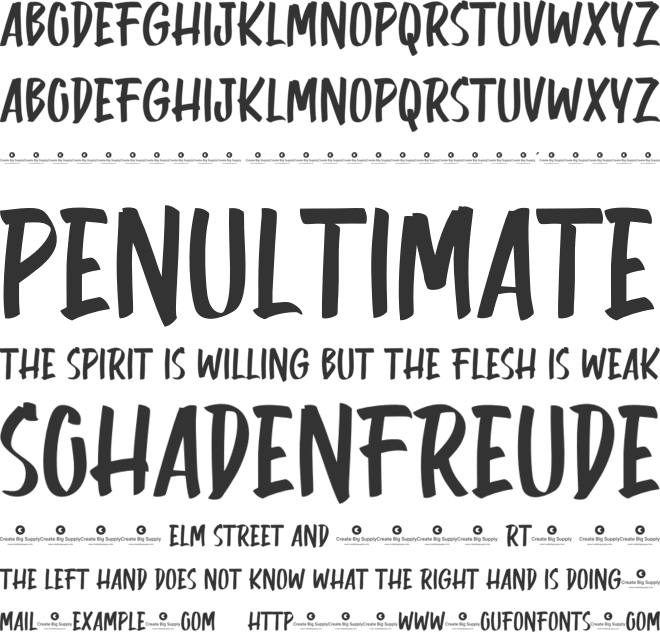 Maintain Theory font preview