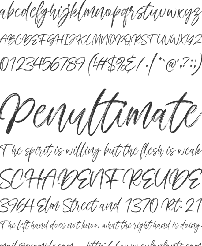 Sanikata font preview