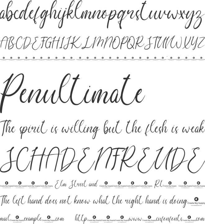 Pignatelli font preview