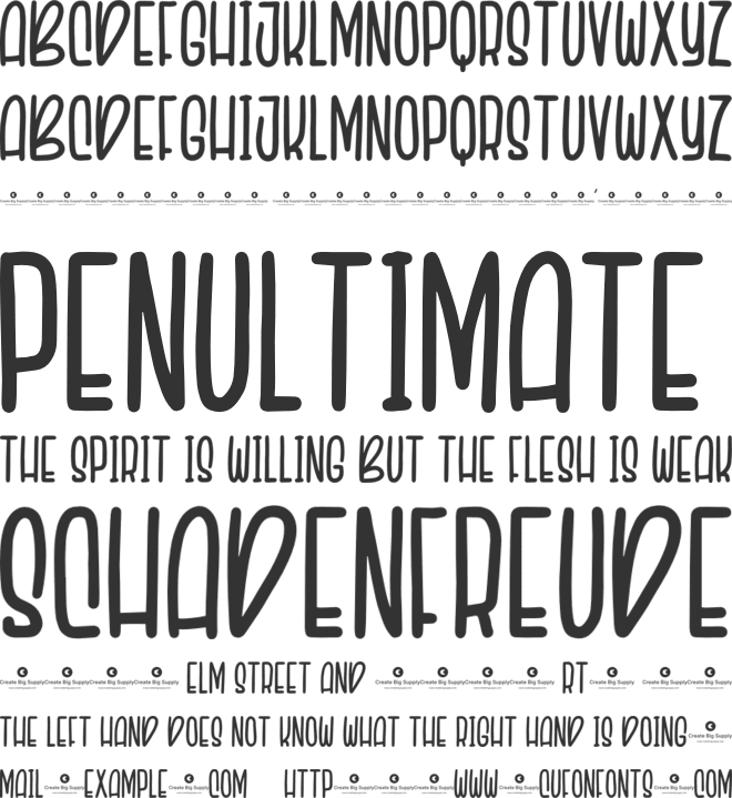 Smiling Holiday font preview