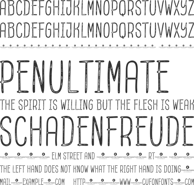 Obligate font preview