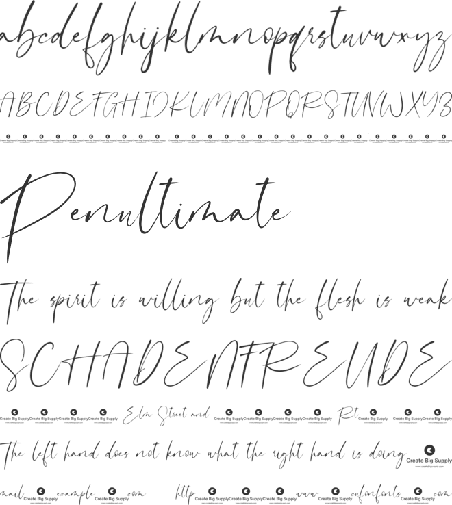 Thinkable font preview