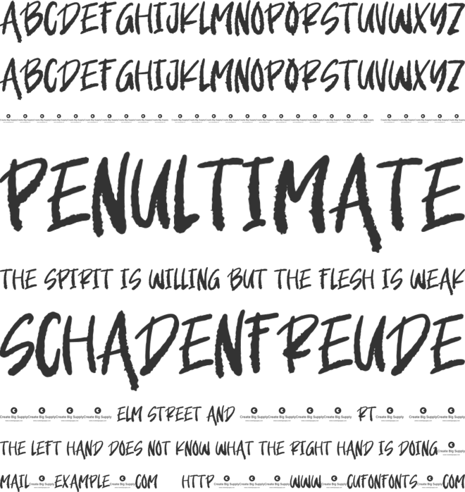 Abrasive font preview