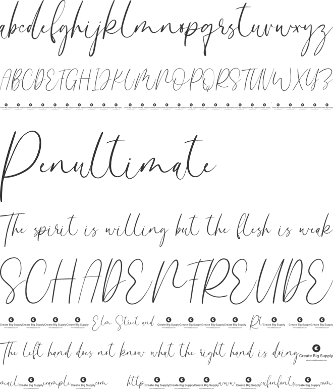 Lovely Signature font preview