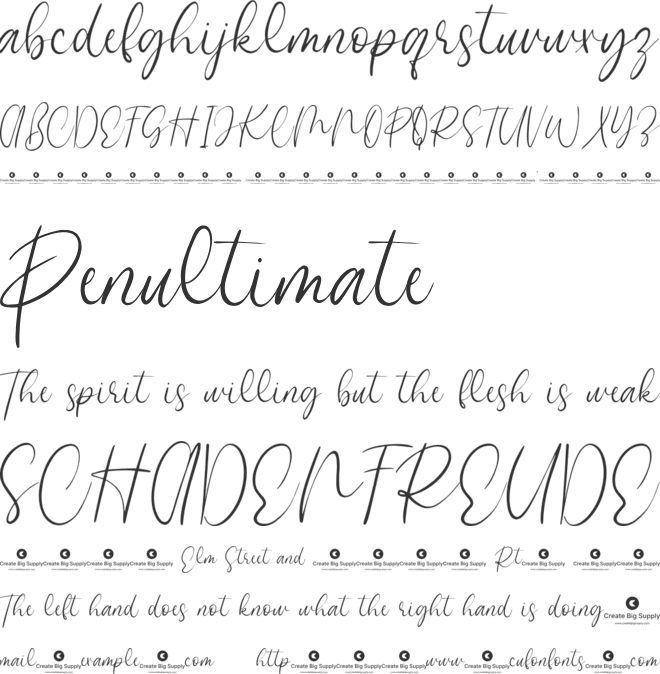 Cultured font preview