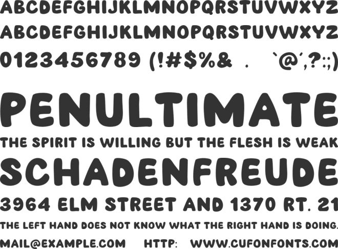 Lazy People font preview