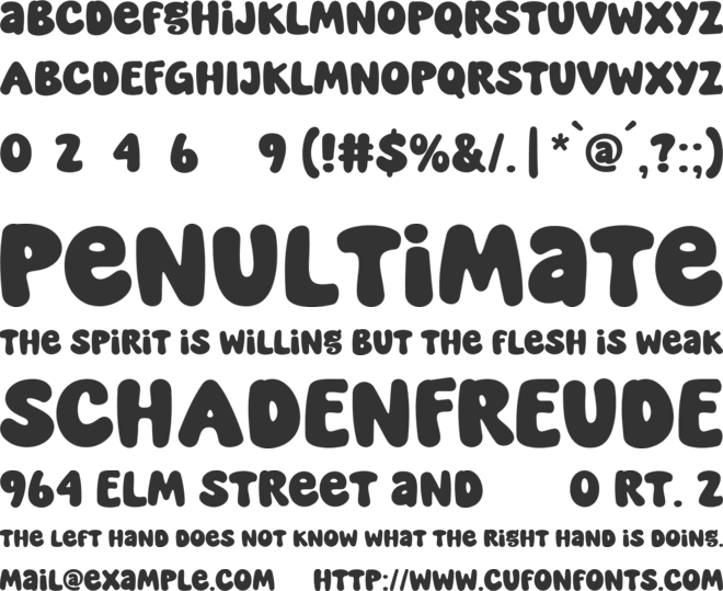 Super Orange font preview