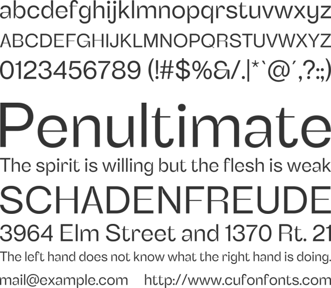 Benetti Grotesk font preview