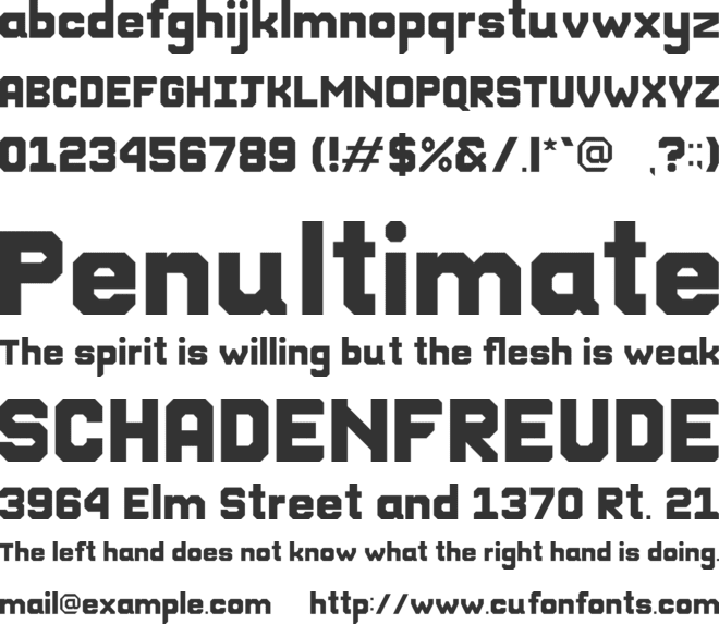 BlockTrain font preview