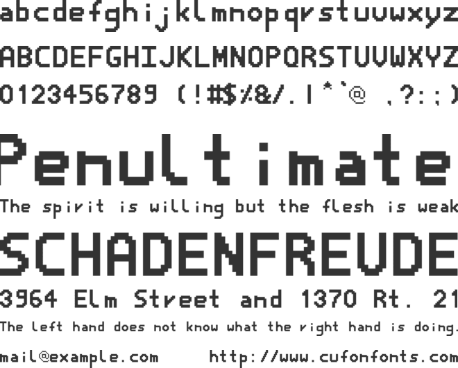 PixelPro 2P font preview