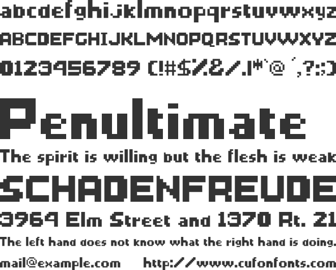 ActionBitter font preview