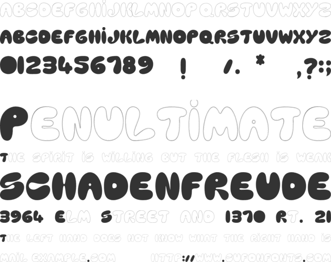 Fony font preview