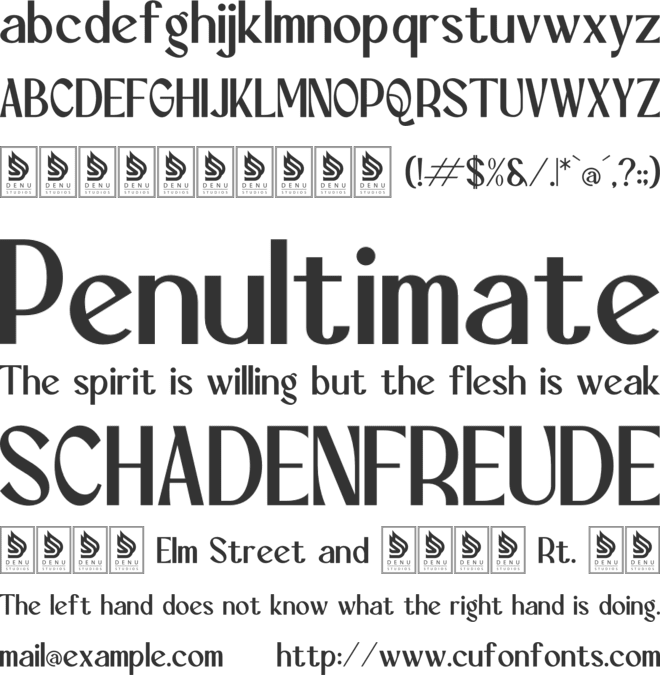 Amgiza font preview