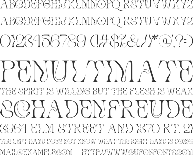 Welona font preview