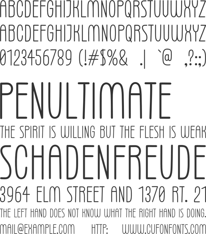 Tinyslim font preview