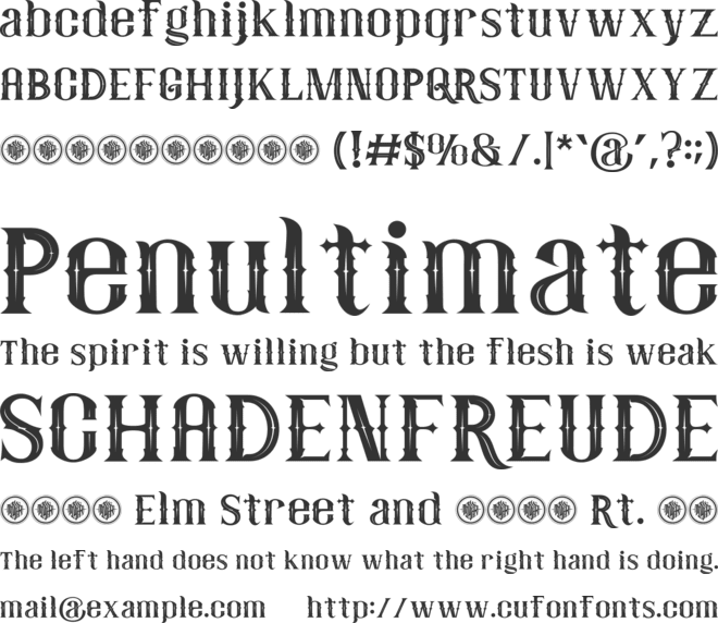 FATUMBRUTUM font preview