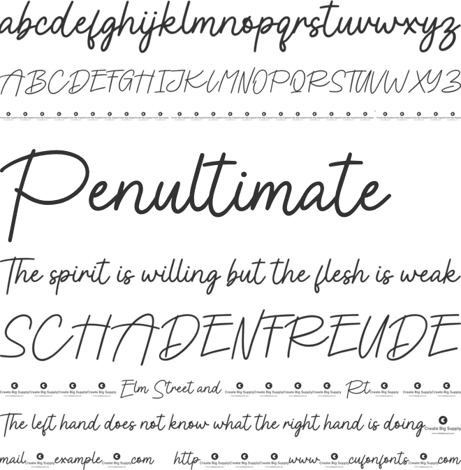 Bellenia Love font preview