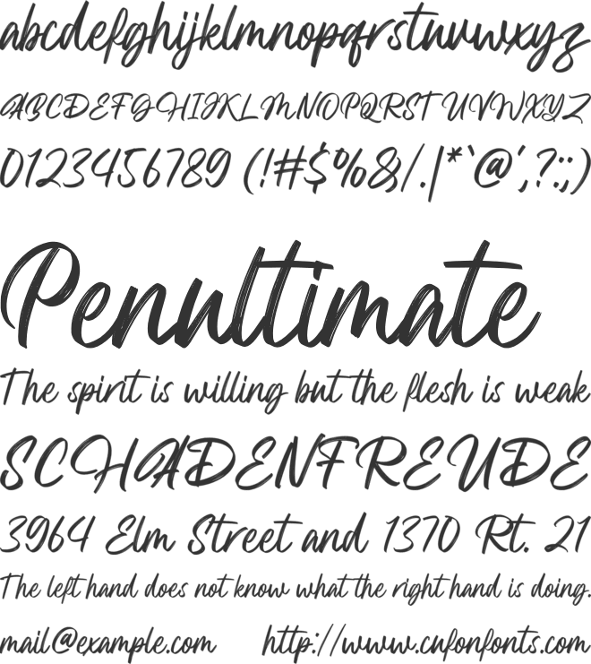 Hesmony font preview