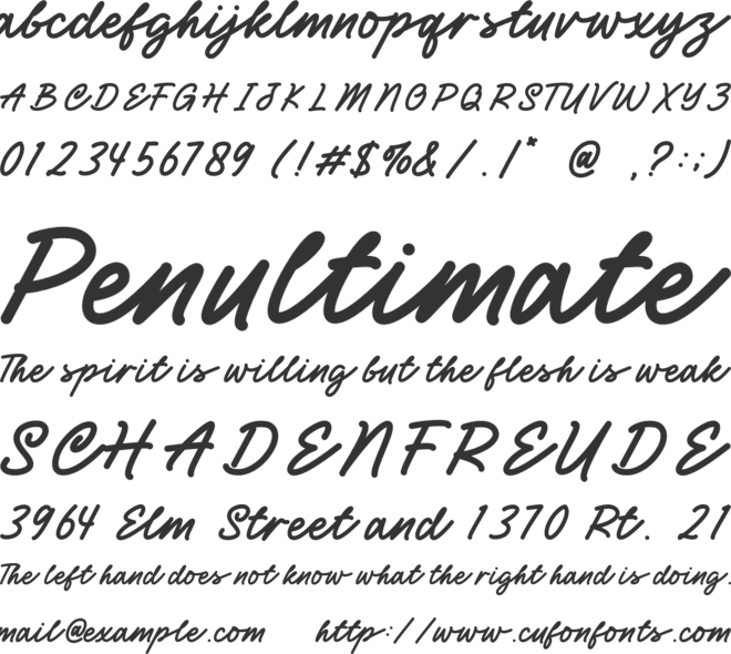 Casbery font preview