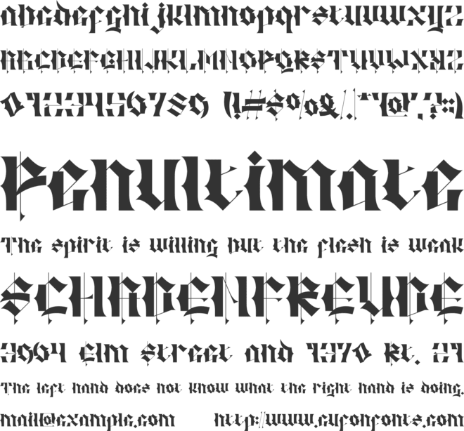 Tosten font preview