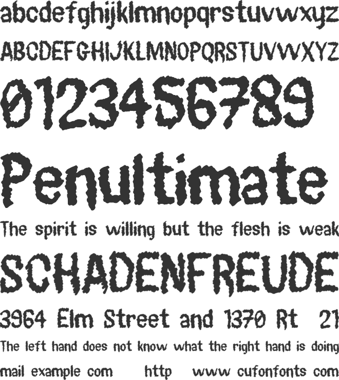 Insomniaque font preview