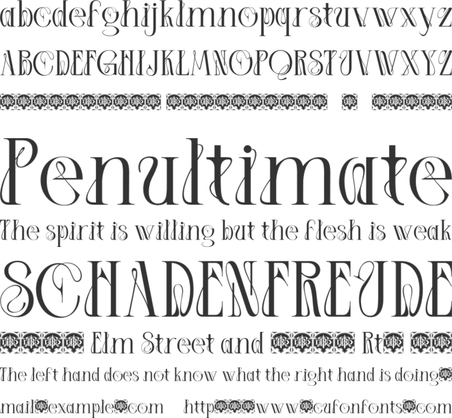 Elnora font preview