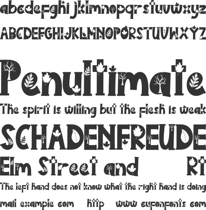 Autumn Scenery font preview