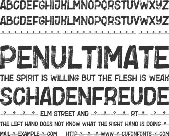 The Tiresome font preview