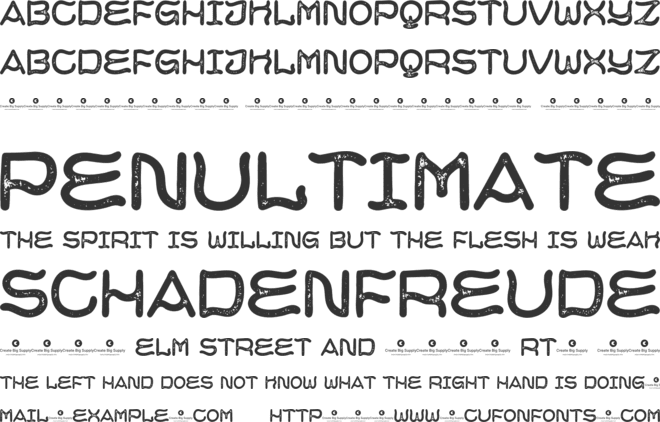 Hardlike font preview