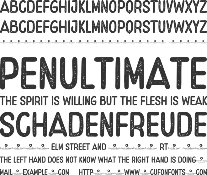 Brother Grade font preview