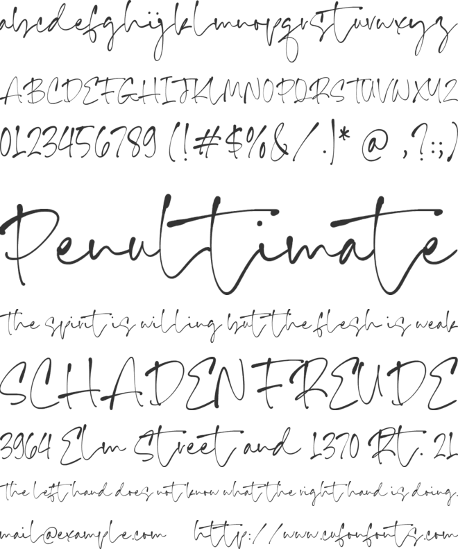 Daniel Finley font preview