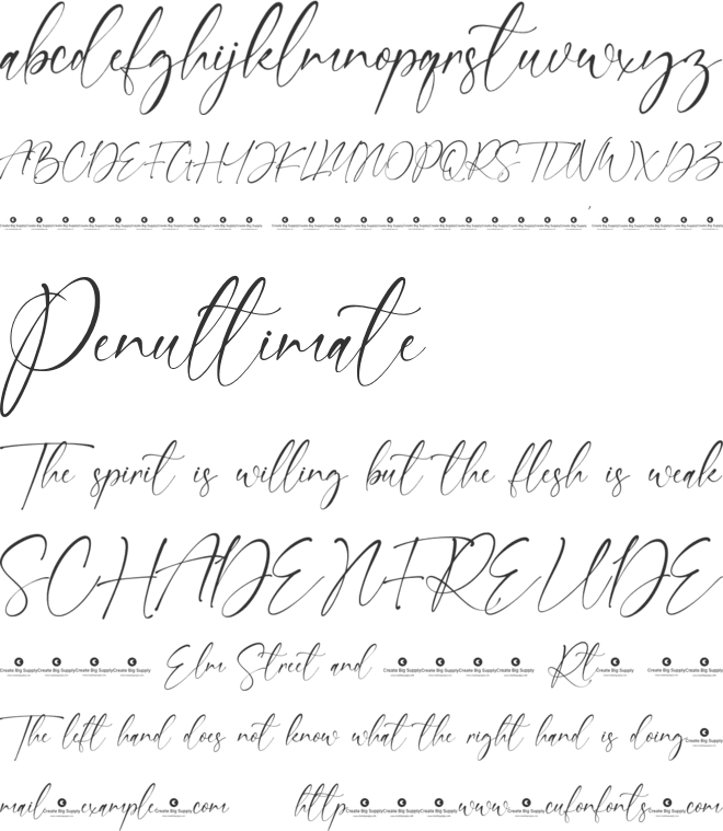 Nathalie font preview