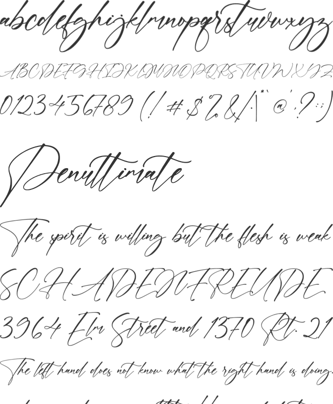 Monttama font preview