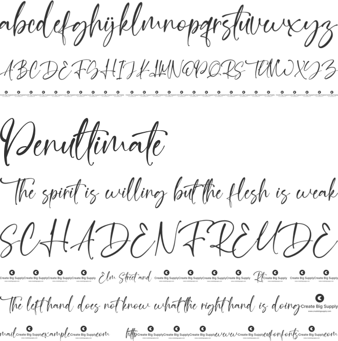 Quillia font preview