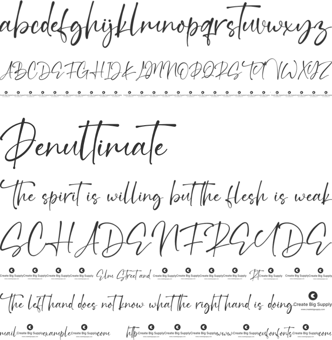 Merillyne font preview