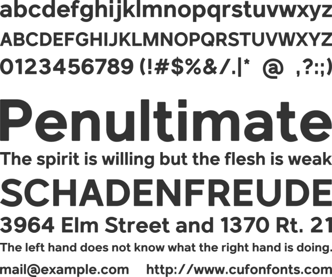 Gadner font preview