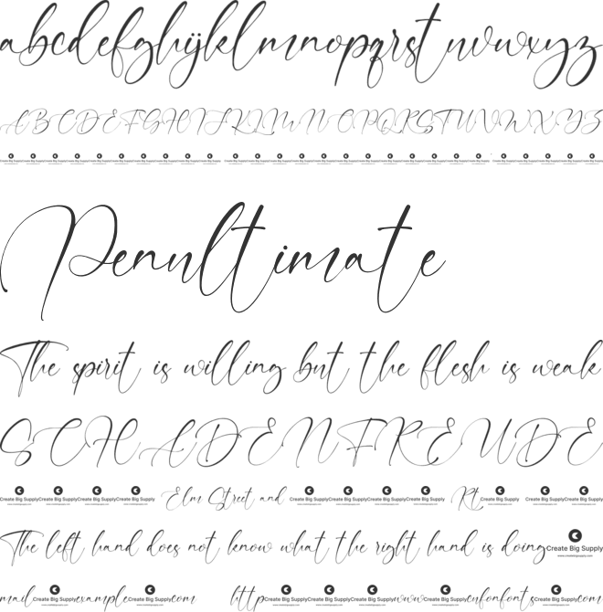 Radella Tevy font preview