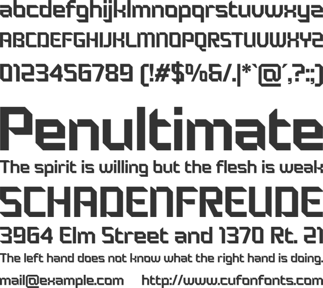 Fortine font preview