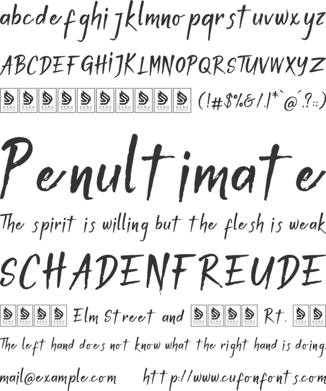 Death Rattle font preview