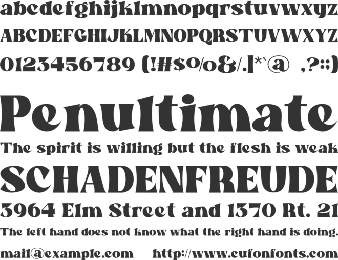 RECION font preview