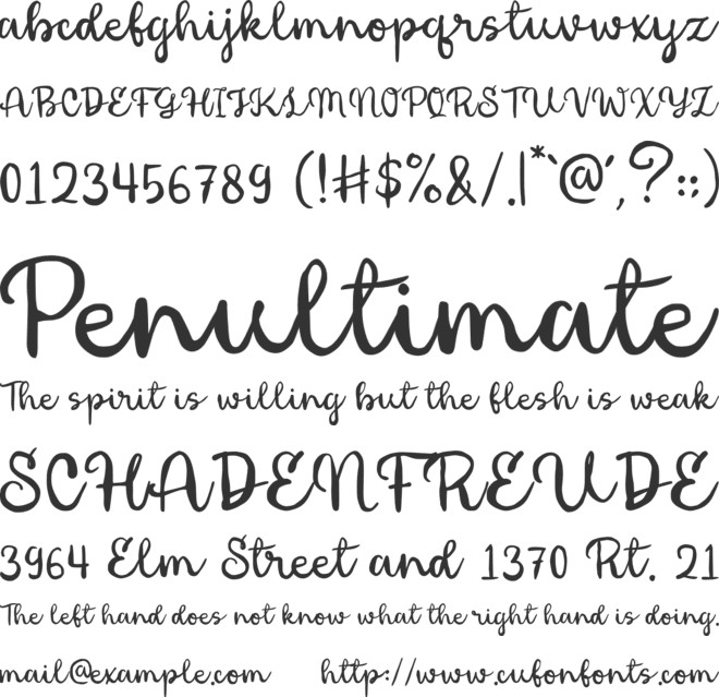 Special Recipe font preview