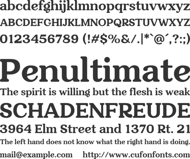 Distraction font preview